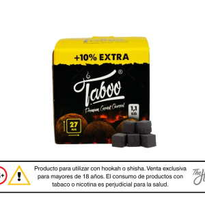 Taboo Carbón de Coco Grandes 1.1 Kg 27mm