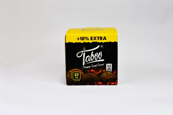 Taboo Carbón de Coco Grandes 1.1 Kg 27mm