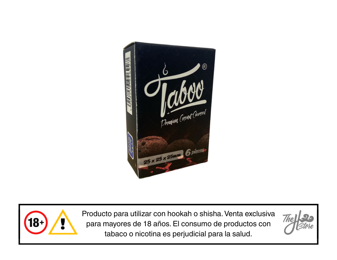 Taboo Carbón de Coco 25mm (6 und)